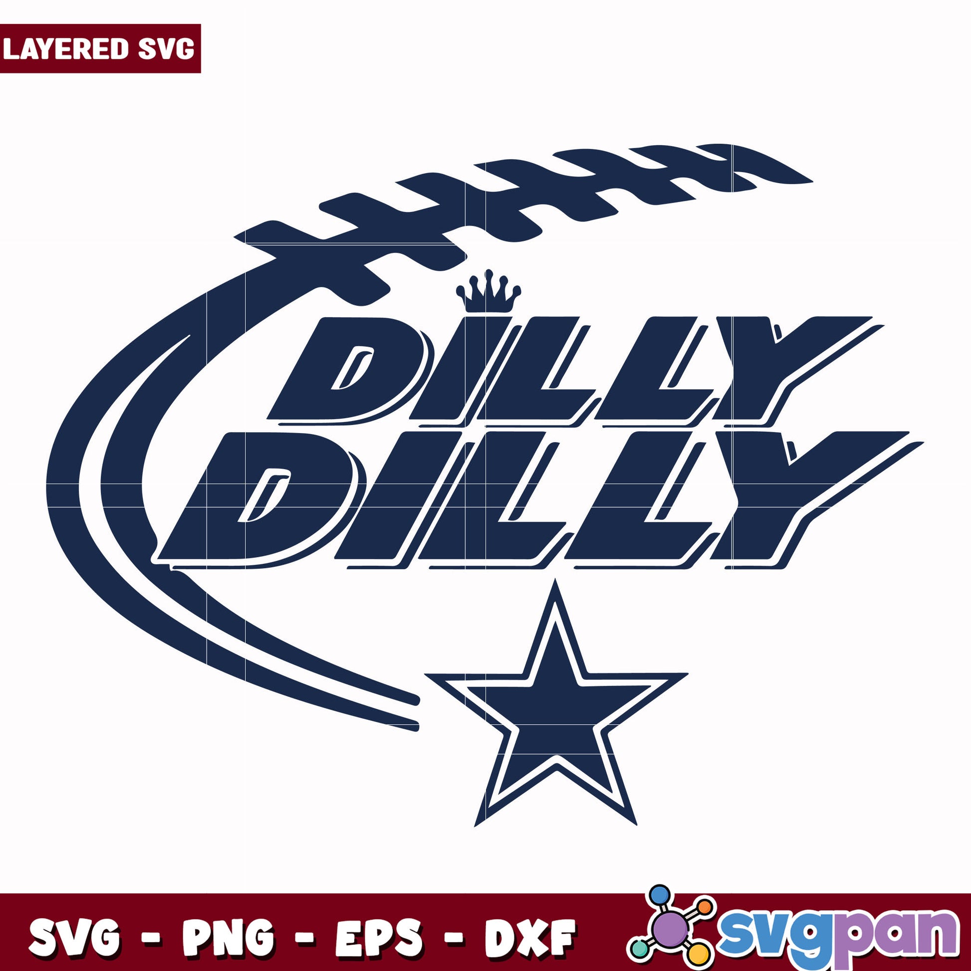 Cowboys dilly dilly svg, nfl games today svg, american football league svg