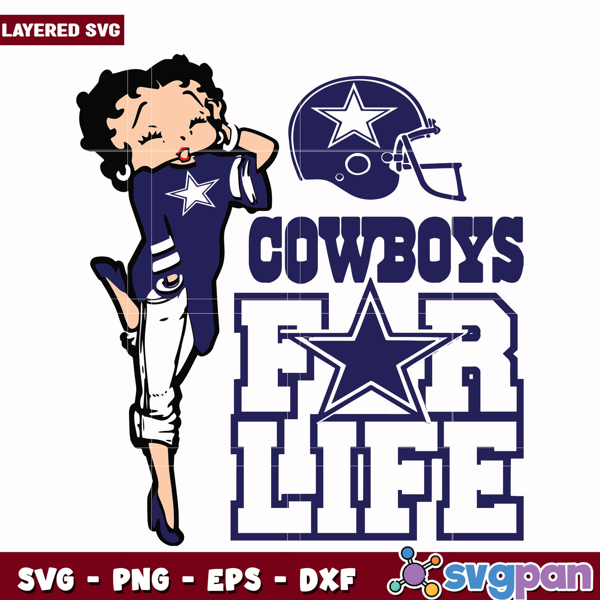 Cowboys for life svg, nfl games today svg, american football league svg