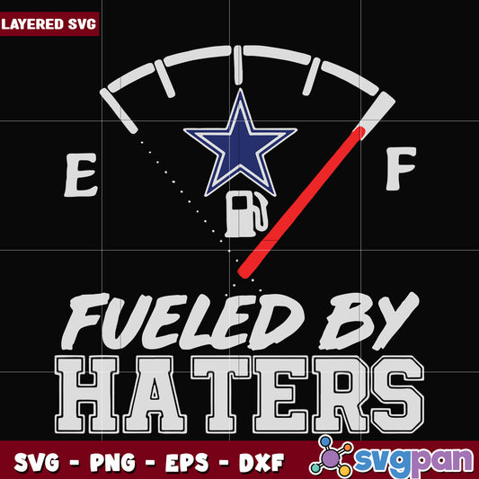 Cowboys fueled by haters design svg, nfl games today svg, american football league svg