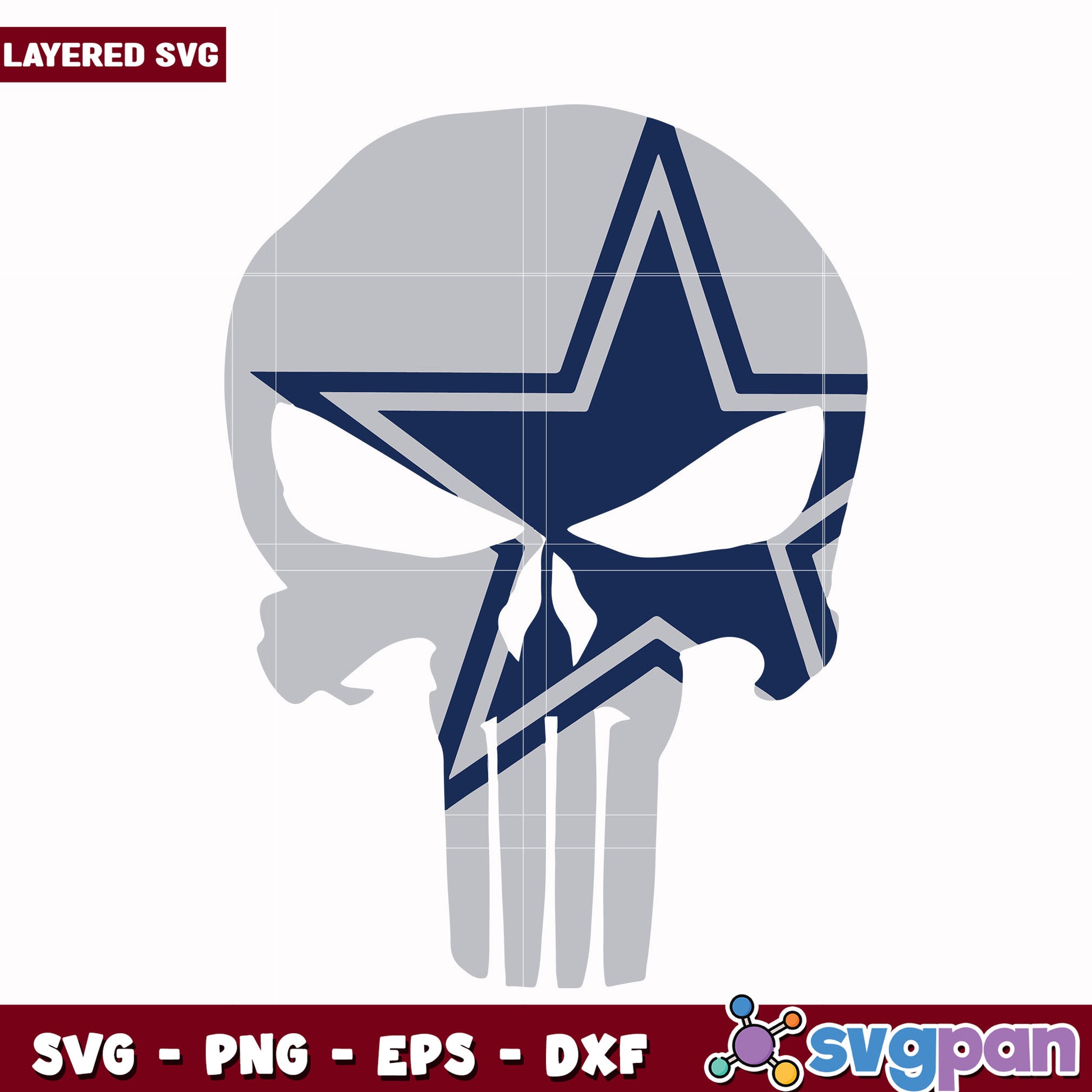 Cowboys skull svg, nfl teams svg, american rugby svg