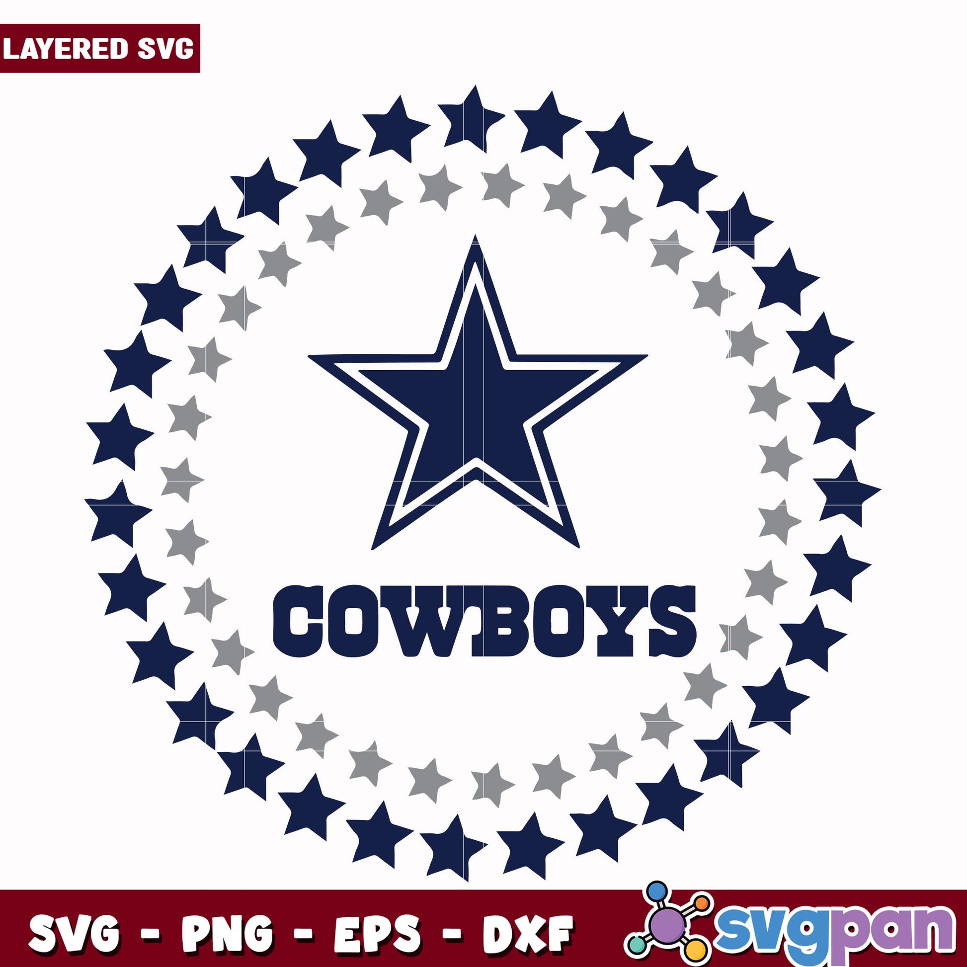 Cowboys star design svg, nfl dallas cowboys svg, american rugby svg