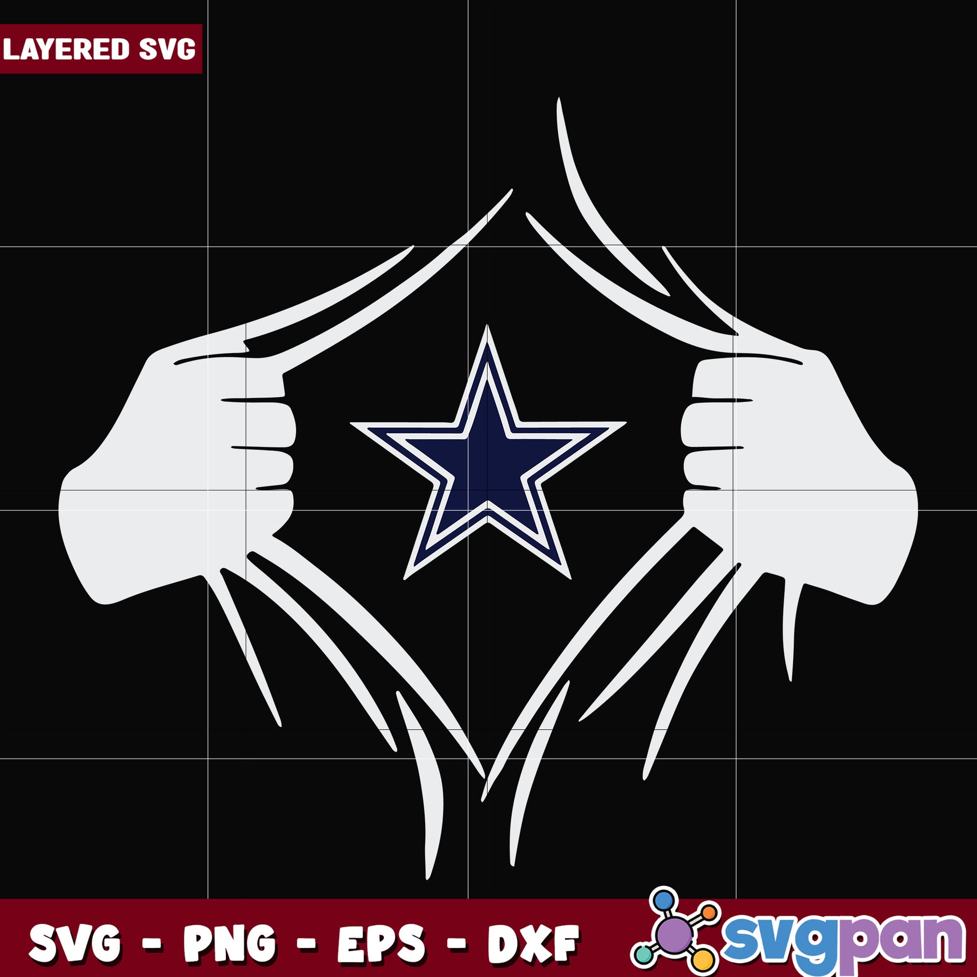 Cowboys superman logo svg, nfl dallas cowboys svg, american rugby svg