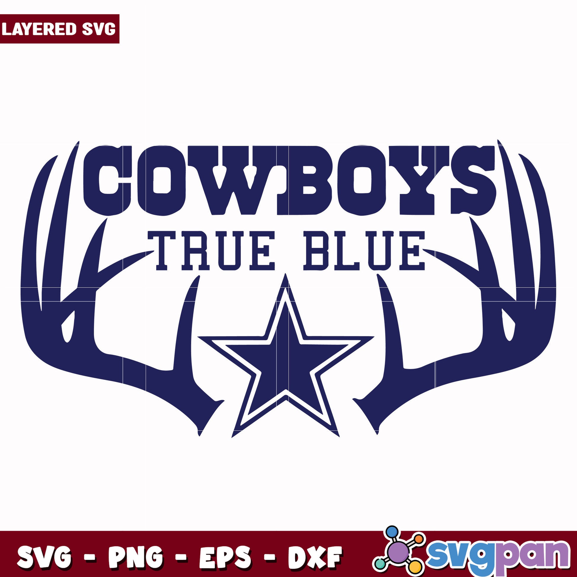 Cowboys true blue svg, nfl dallas cowboys svg, american rugby svg