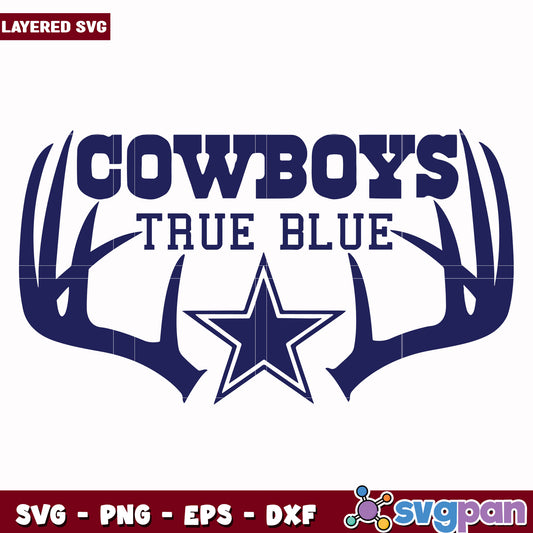 Cowboys true blue svg, nfl dallas cowboys svg, american rugby svg