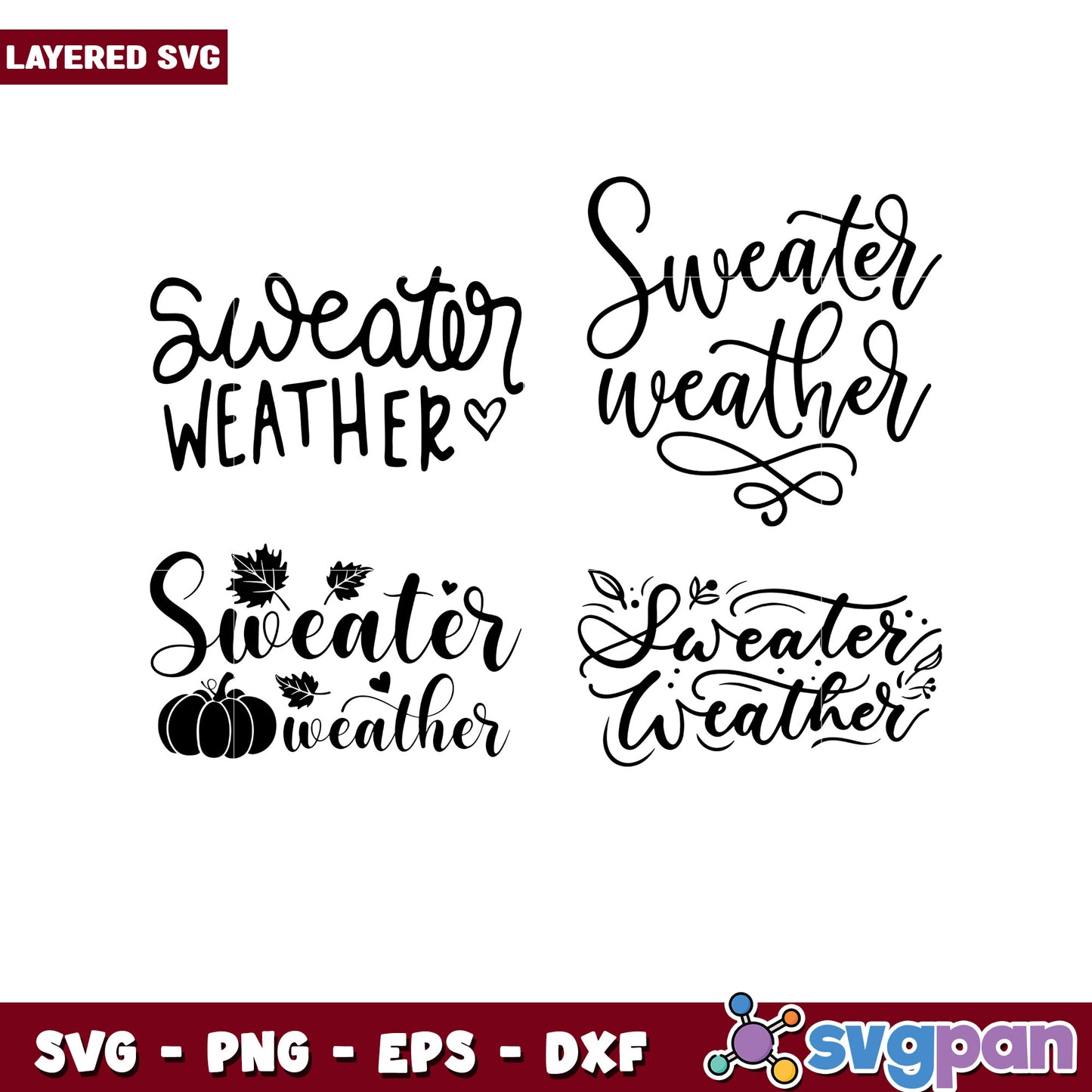 Cozy Sweater Weather SVG Bundle for Fall Crafts