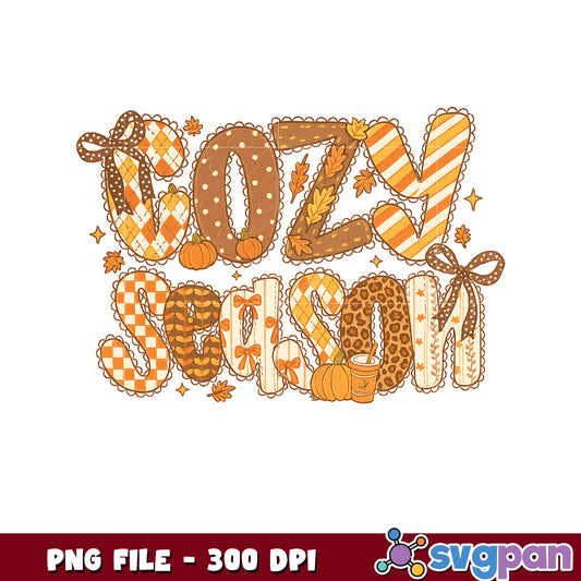 Cozy season png, halloween ghost png, trick or treat png