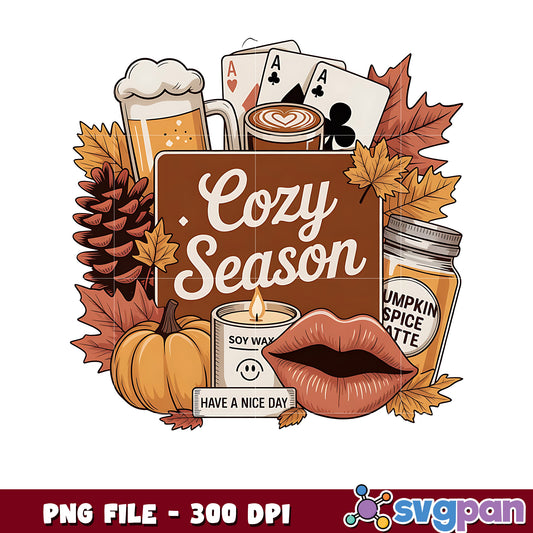 Cozy season png, halloween holiday, halloween candy png