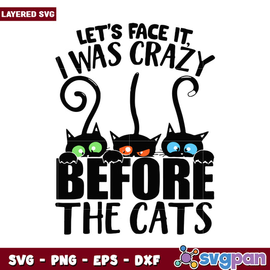 Crazy Cat Lady SVG Design, Perfect for Cat Lovers and Crafters