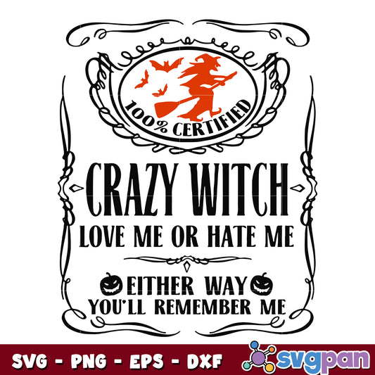 Crazy witch logo svg