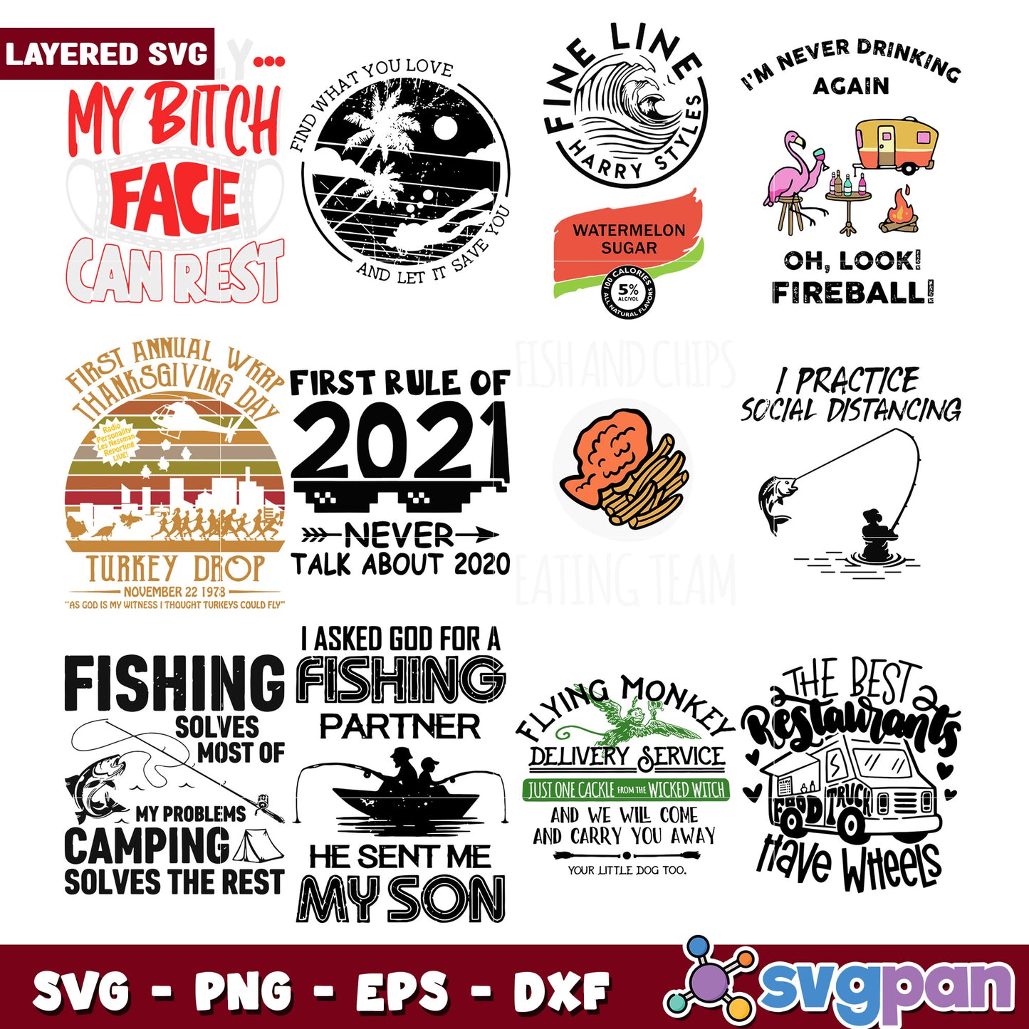 Creative Bundle of Fun SVG Designs for Crafts