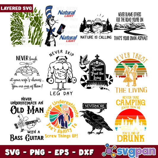 Creative Humorous SVG Bundle for Fun Designs