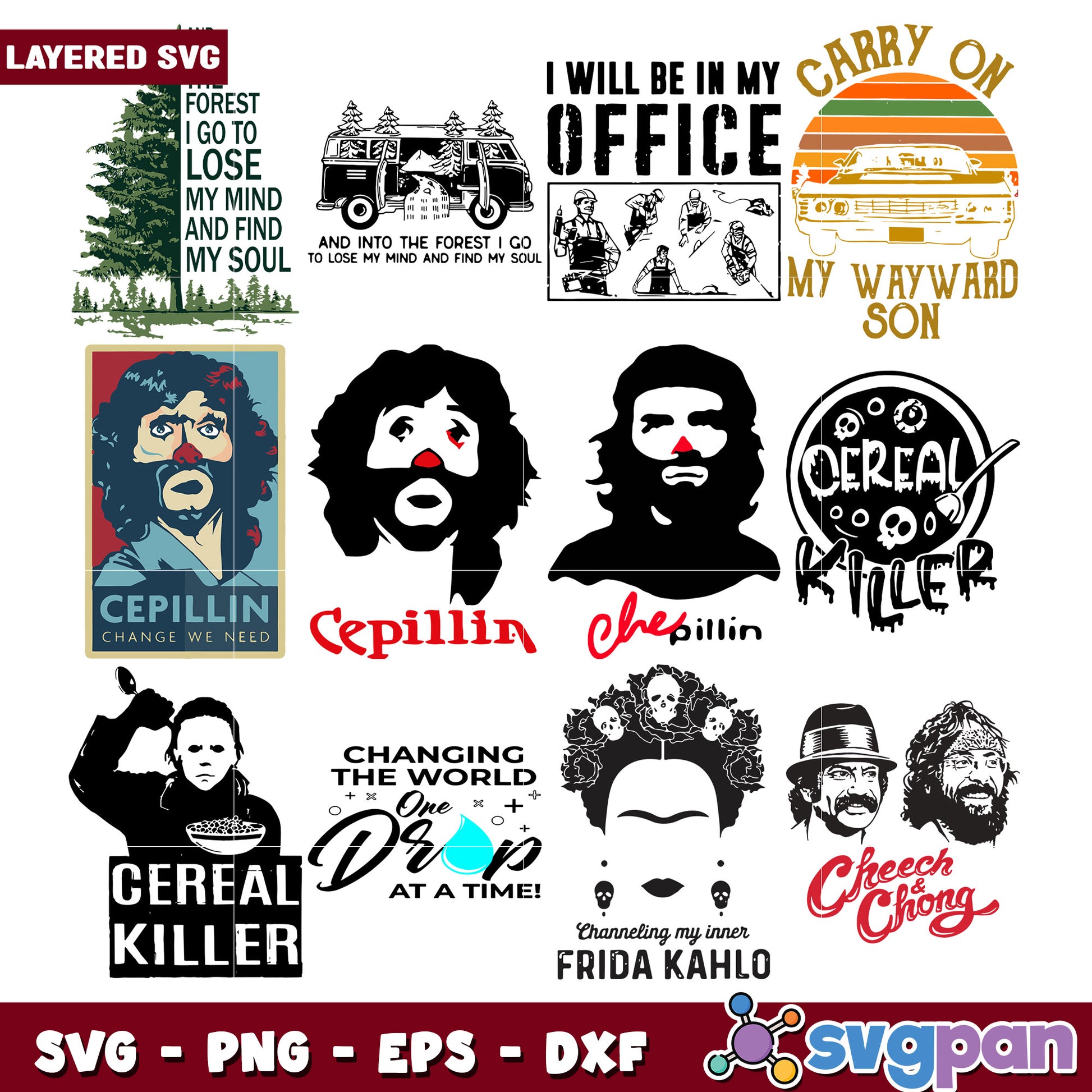 Creative Layered SVG Bundle Funny Designs for Crafts