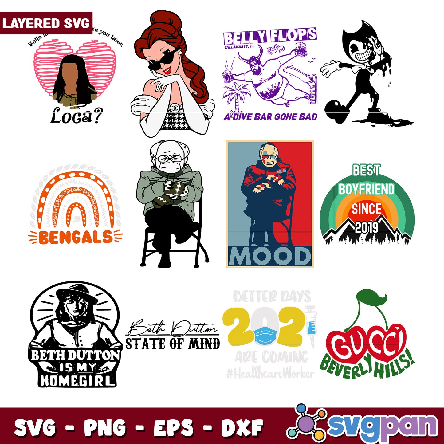 Creative Layered SVG Bundle for Crafts and Designs