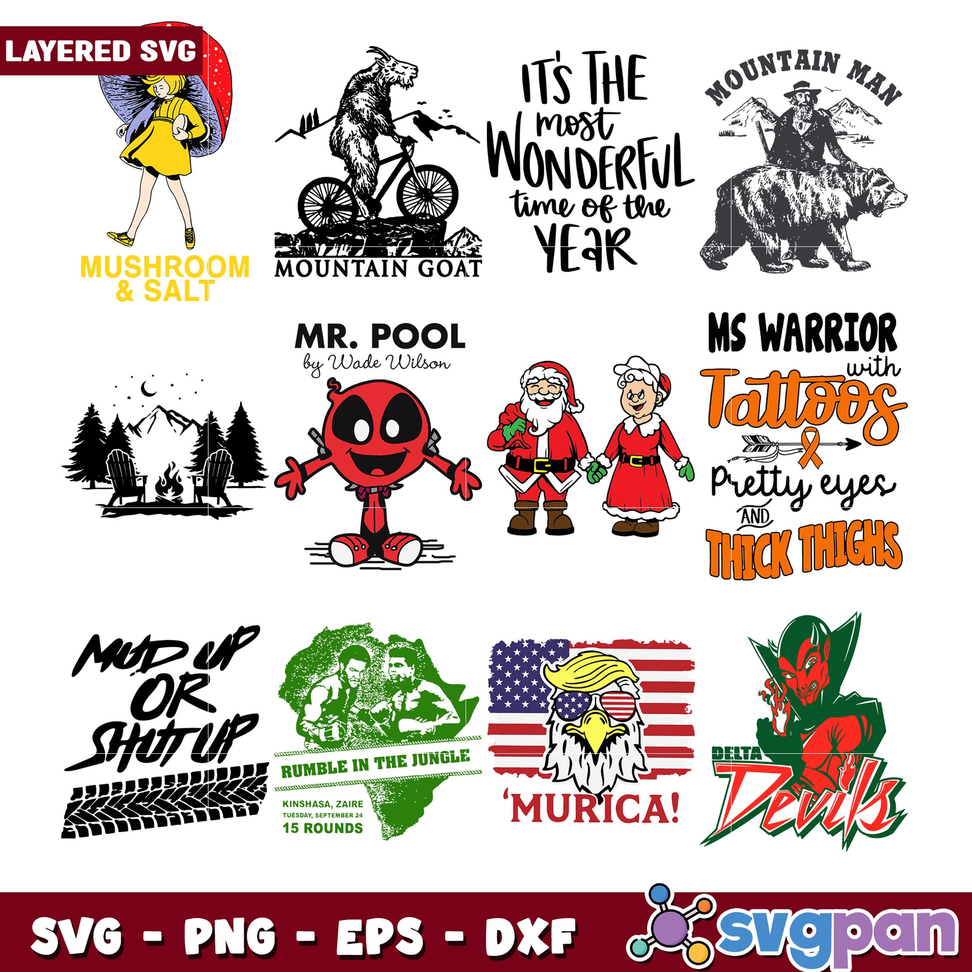Creative Layered SVG Bundle for Various Projects