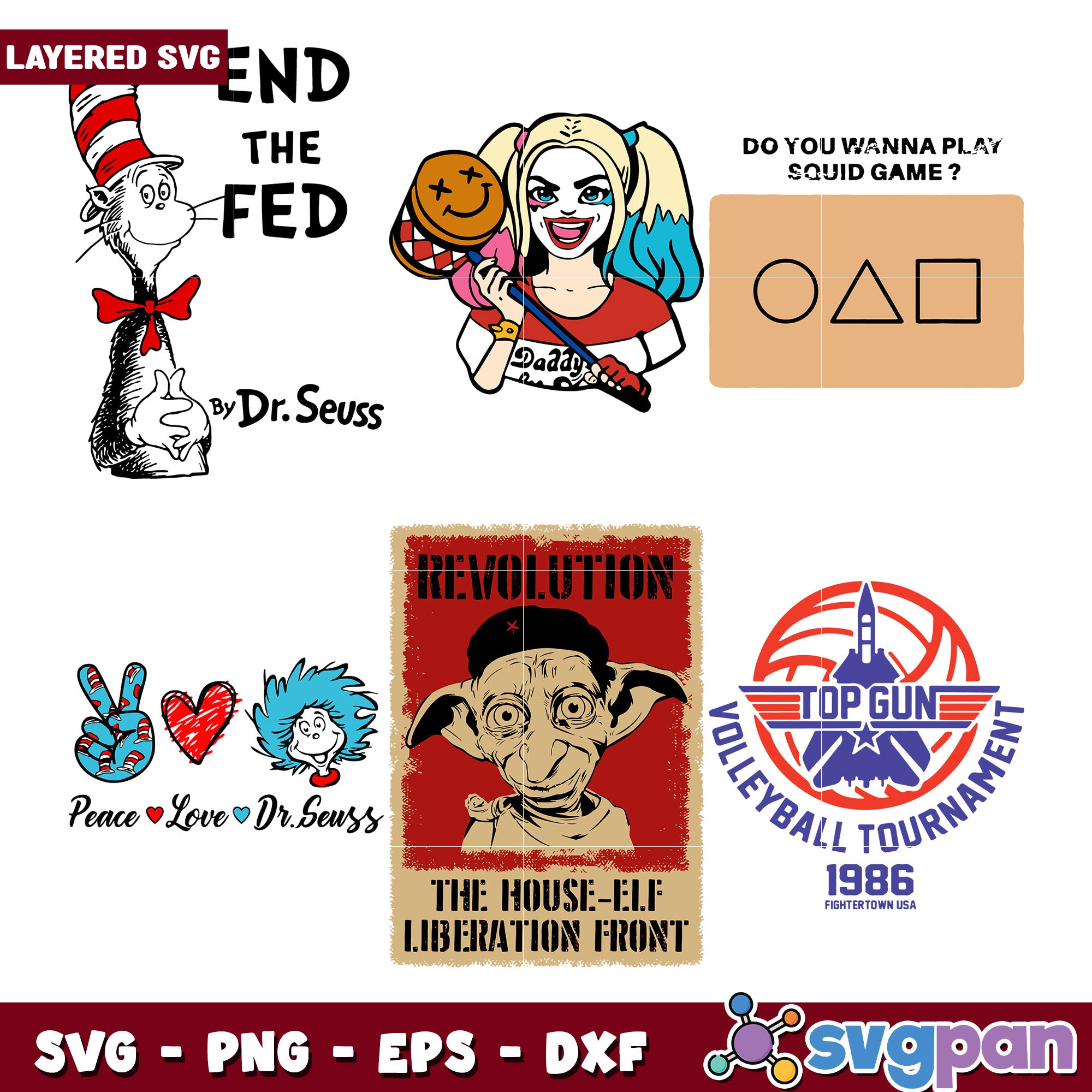 Creative SVG Bundle with Fun Character Designs – svgpan