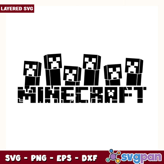 Creepers in minecraft design svg, minecraft game svg, funny creeper svg