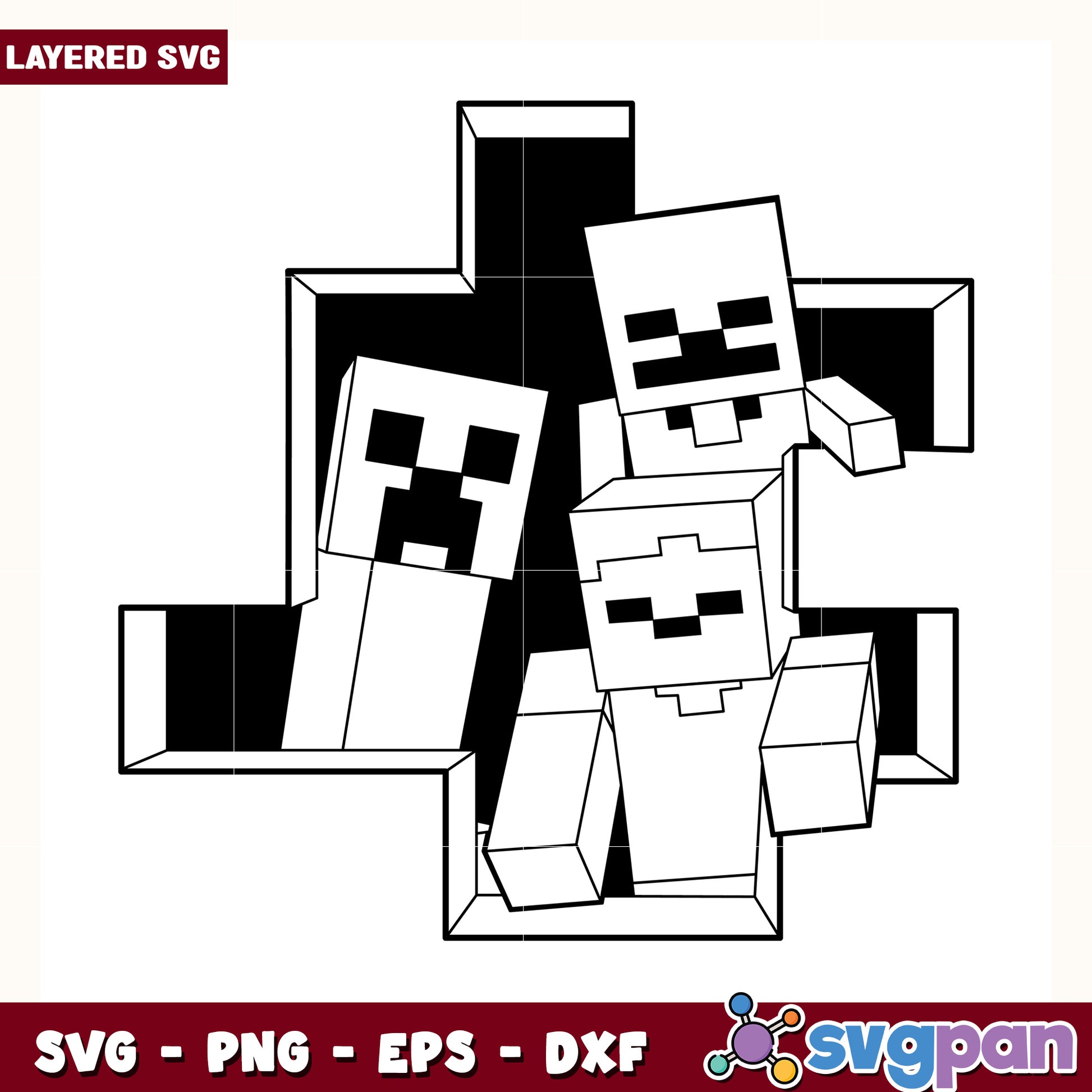 Creepers in the hole minecraft design svg, minecraft game svg, funny creeper svg