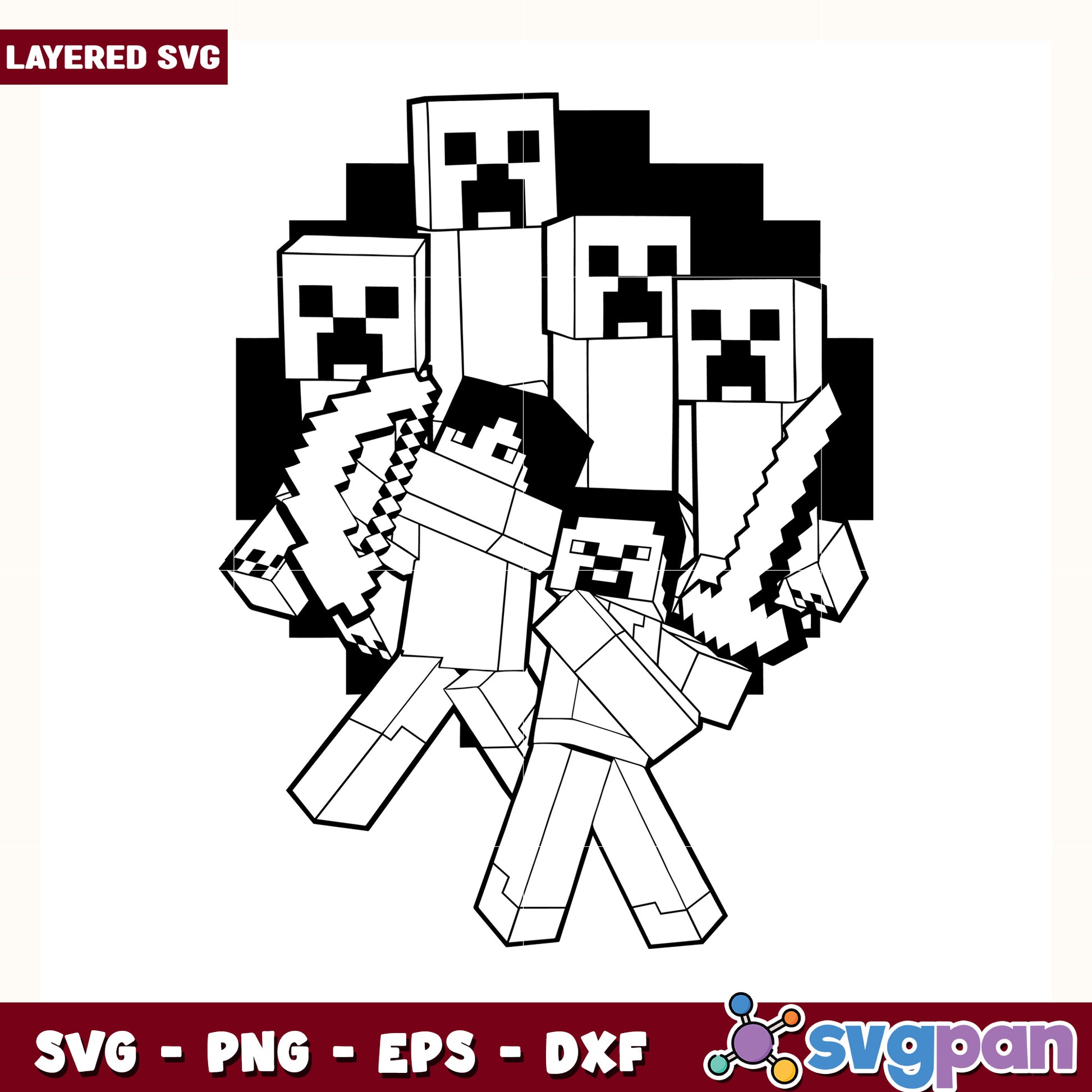 Creepers slayders minecraft design svg, minecraft game svg, funny creeper svg