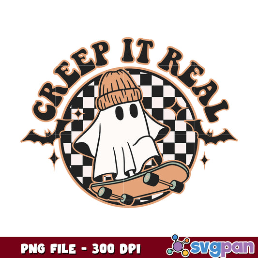 Creep it real ghoul png, halloween ghost  png, spooky season png