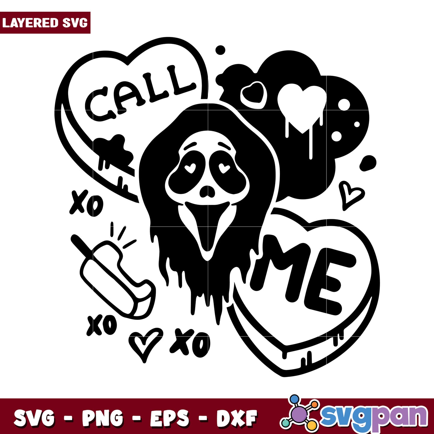 Creepy Call Me SVG Design, Perfect for Halloween Projects