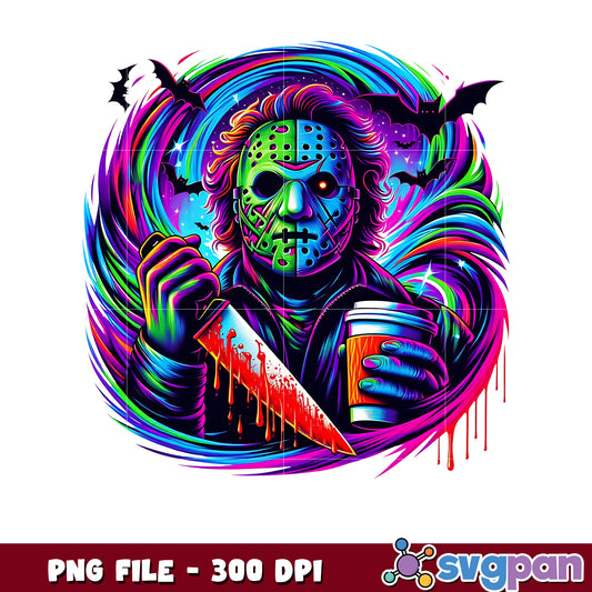 Creepy jason voorhees png, spooky halloween png, halloween candy png