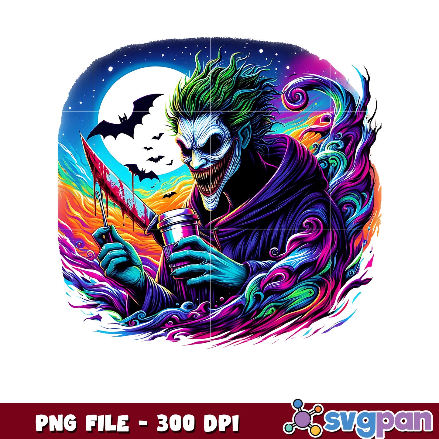 Creepy joker png, spooky halloween png, halloween candy png