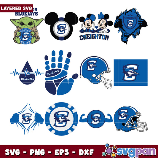 Creighton Bluejays SVG Bundle for DIY Projects