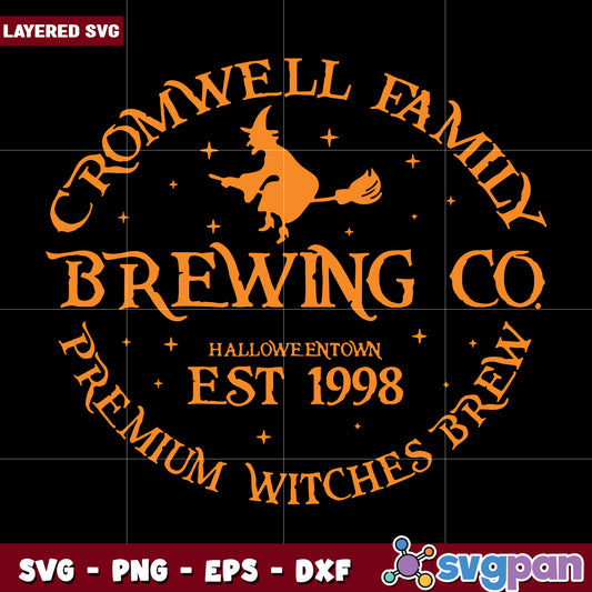 Cromwell witches brewing co svg, halloween horror nights​ svg, spooky halloween svg