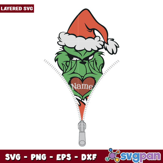 Custom Grinch Squad Heart Name svg, christmas day svg, funny grinch svg