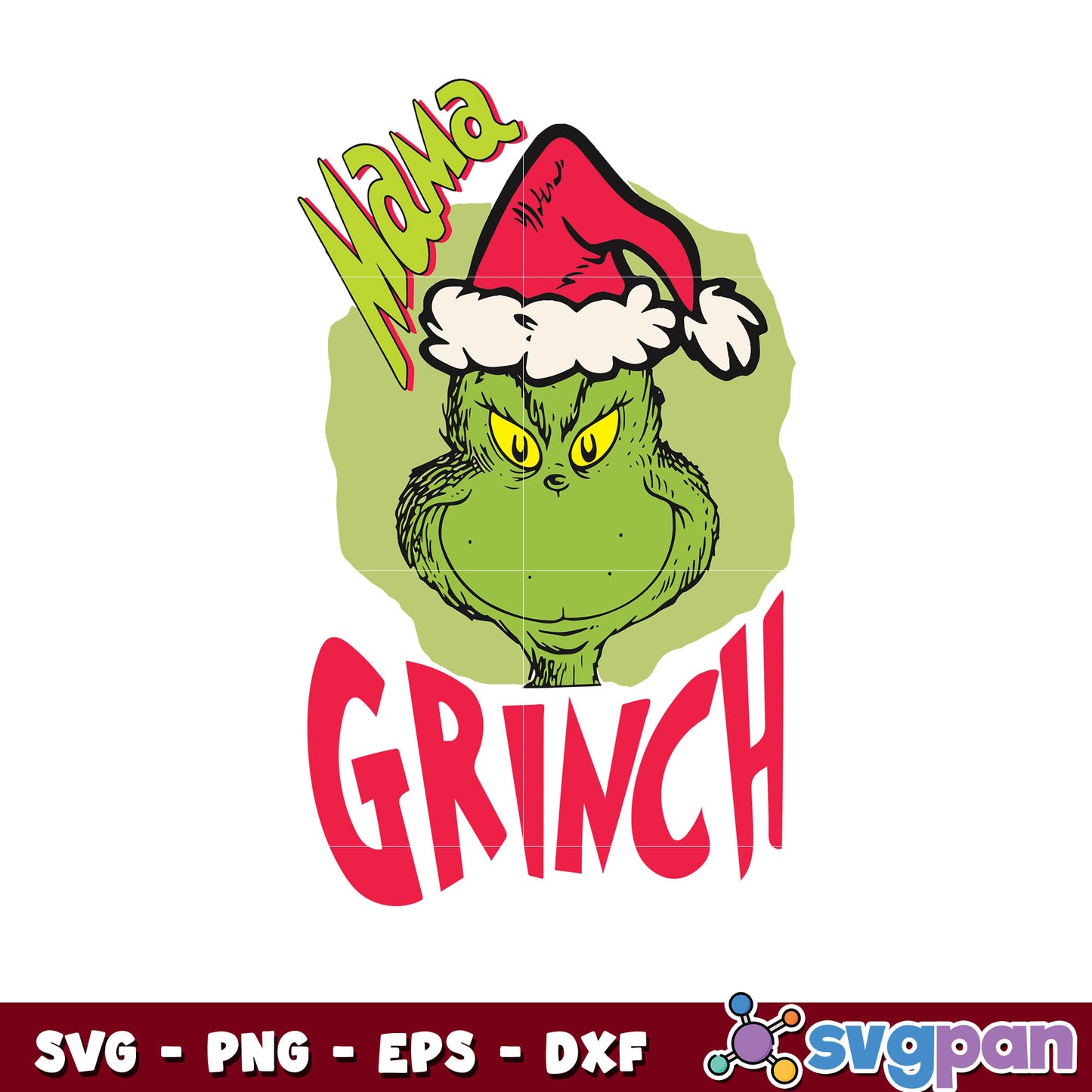 Custom Mama Grinch Family svg, grinch christmas hat svg