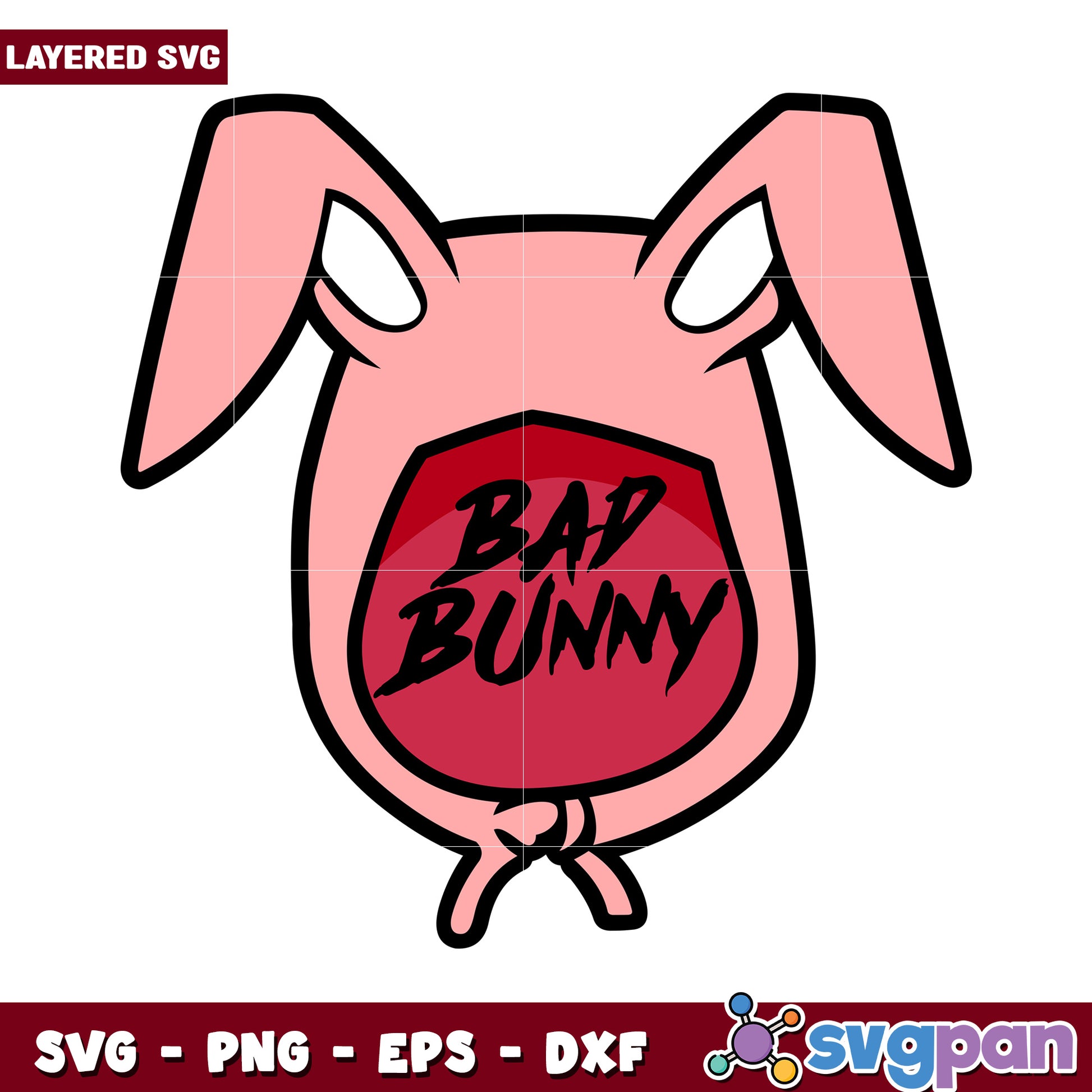 Cute Bad Bunny SVG Design for Crafts, Perfect for T-Shirts and More