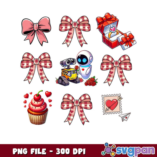 Cute Bows and Love Icons for Crafts, Perfect for Celebrations