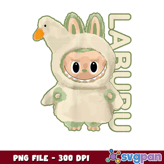 Cute Bunny Goose Costume PNG 300 DPI