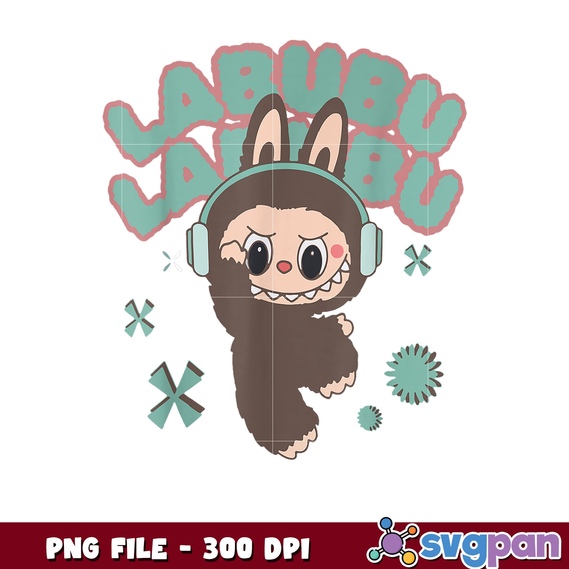 Cute Bunny Monster PNG 300 DPI Download