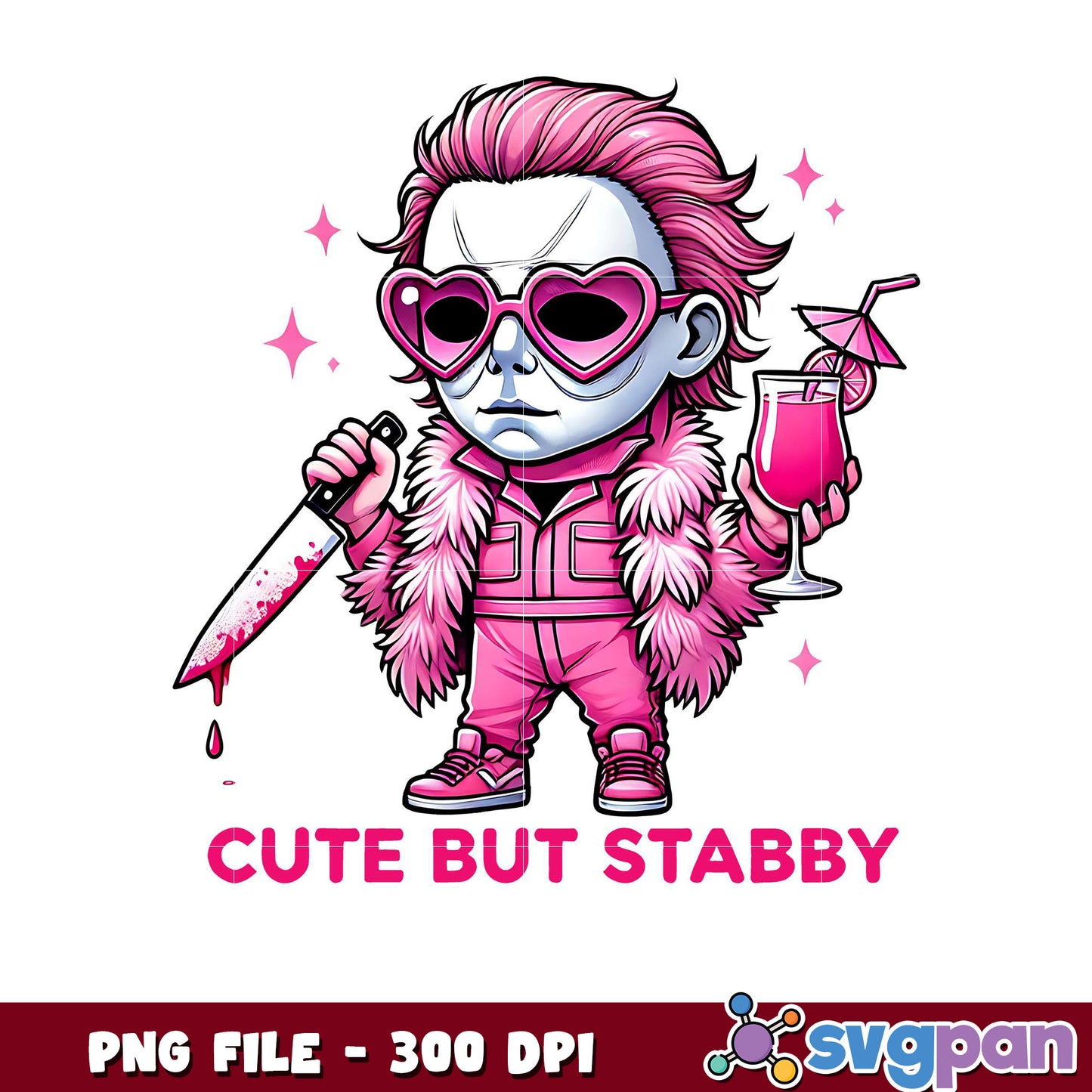 Cute But Stabby PNG File Design, Perfect for T-Shirts