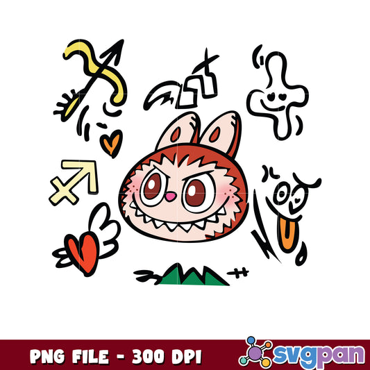 Cute Cartoon Sagittarius PNG 300 DPI