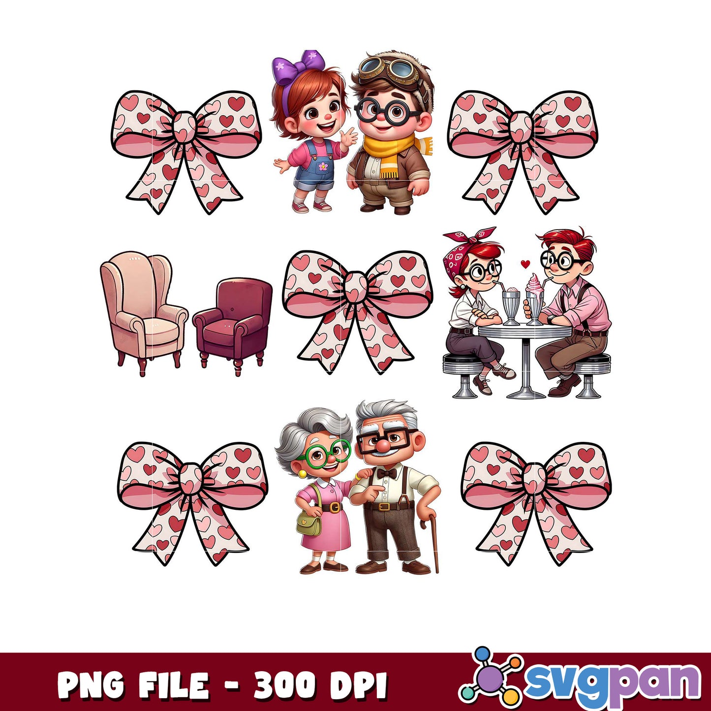 Cute Character PNG Set, Perfect for Scrapbooking Projects