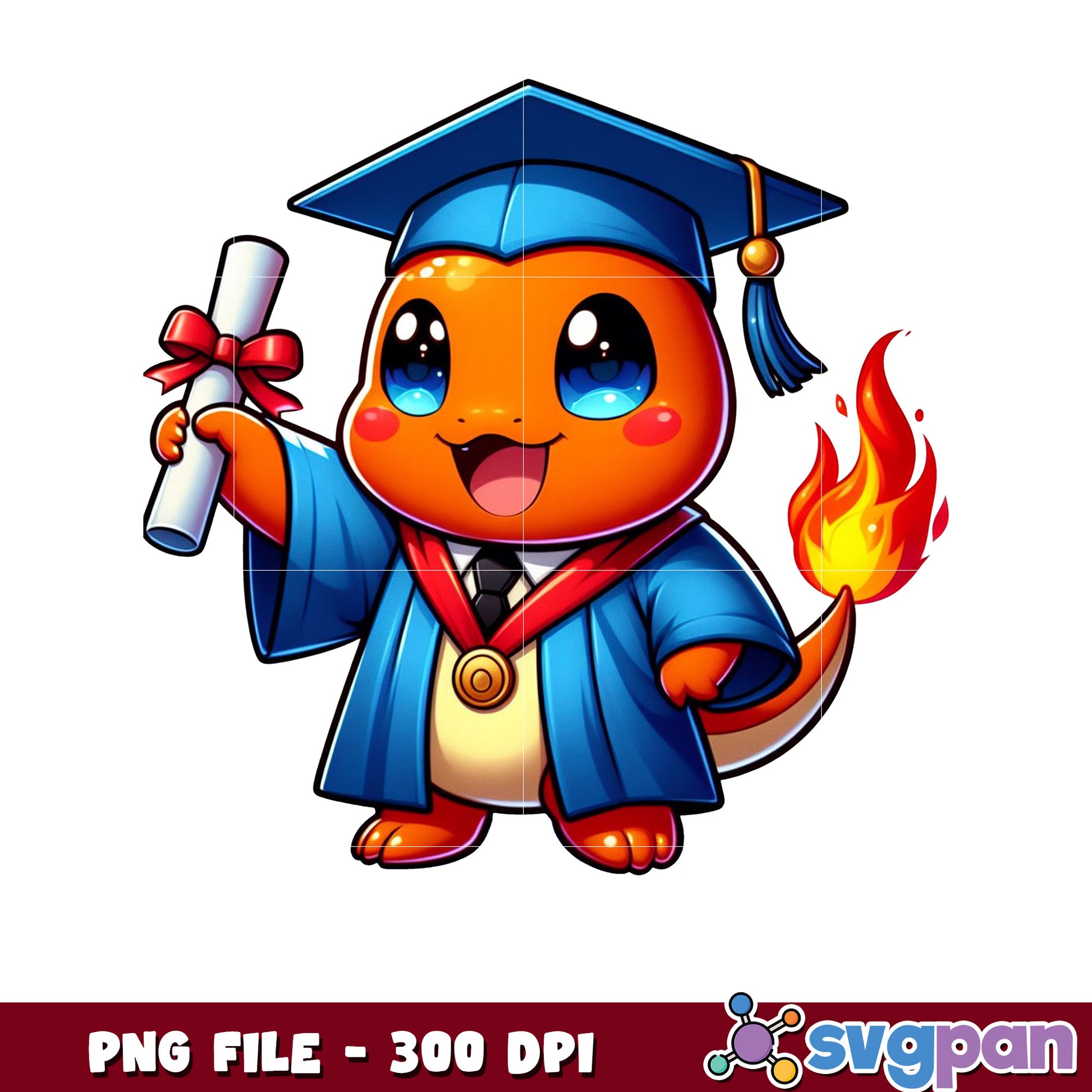Cute Charmander png, charmander pokemon​ png, graduation cap png