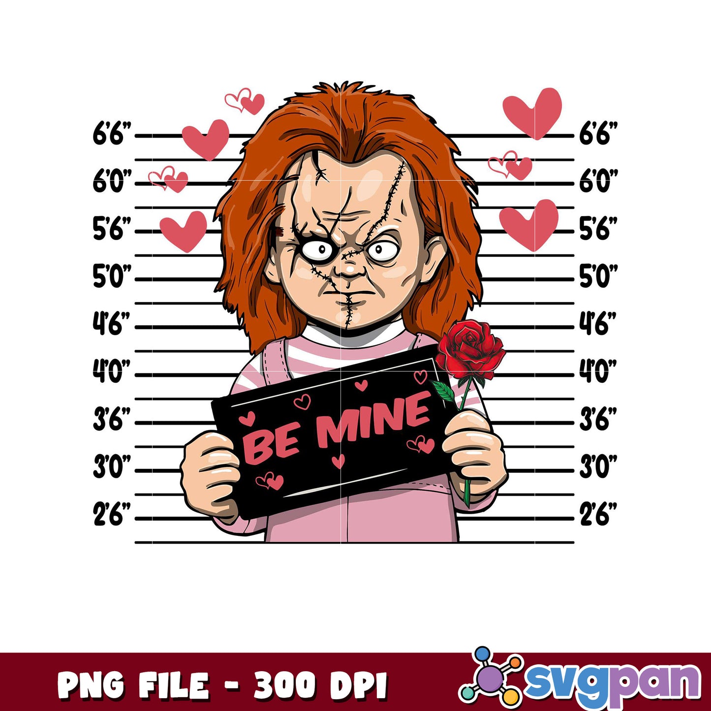 Cute Chucky Valentine Art Print, Perfect for Gifts