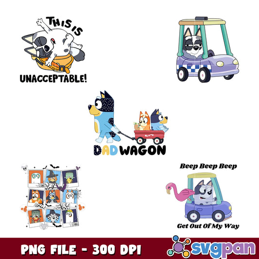Cute Dog Bundle PNG Files for Creative Projects