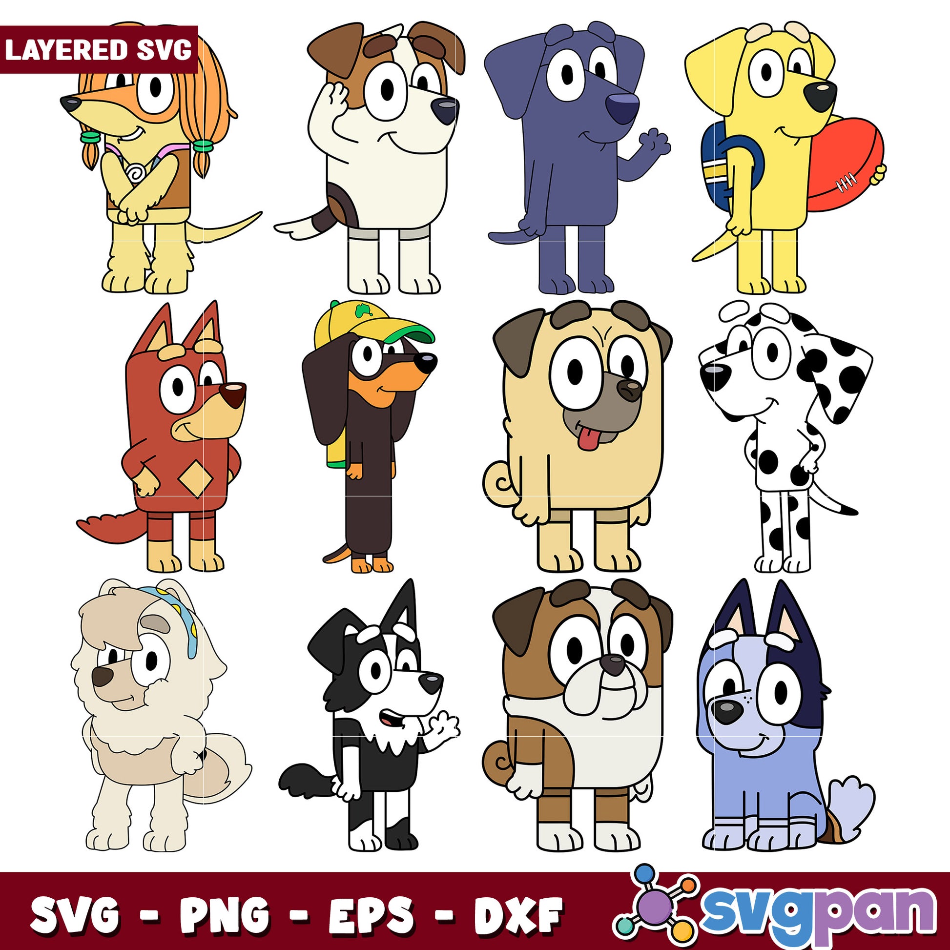 Cute Dog Character SVG Bundle for Crafting Fun