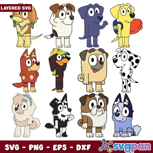 Cute Dog Character SVG Bundle for Crafting Fun