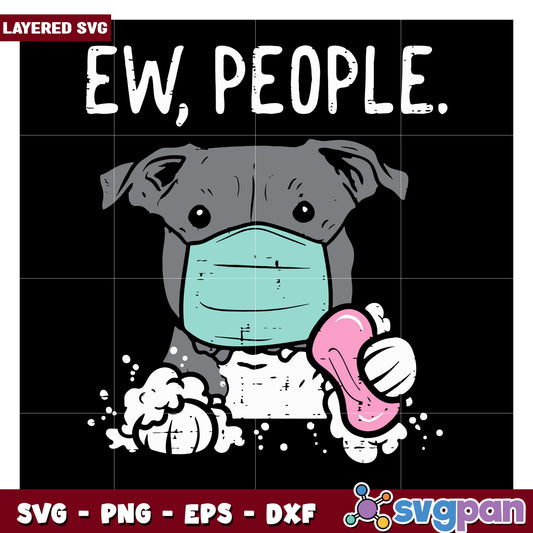 Cute Dog with Mask SVG Design, Perfect for Pet Lovers Gifts