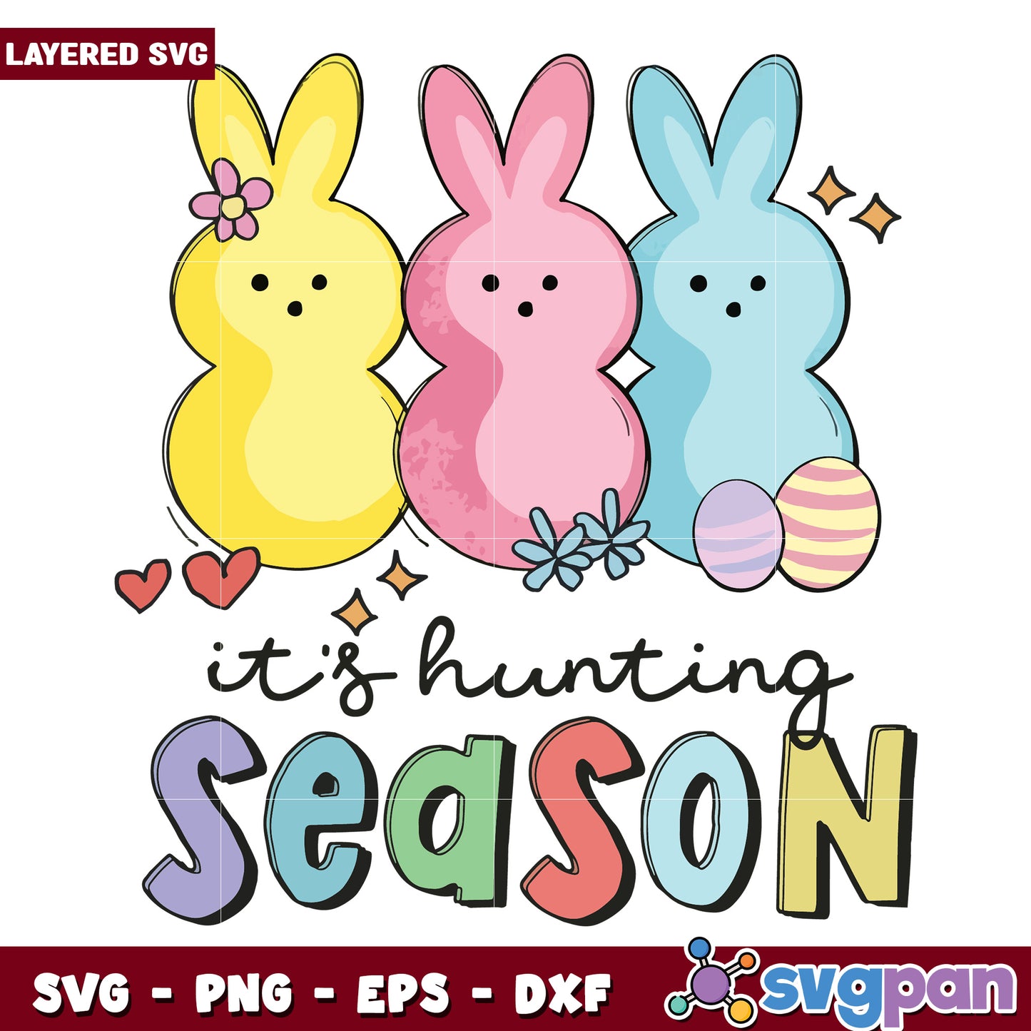 Cute Easter Bunny SVG Design for Spring Celebrations