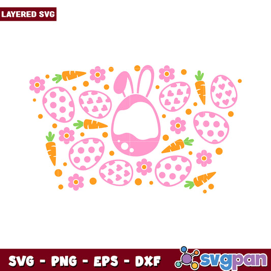 Cute Easter Bunny SVG Design for Spring Crafts, Perfect for Kids