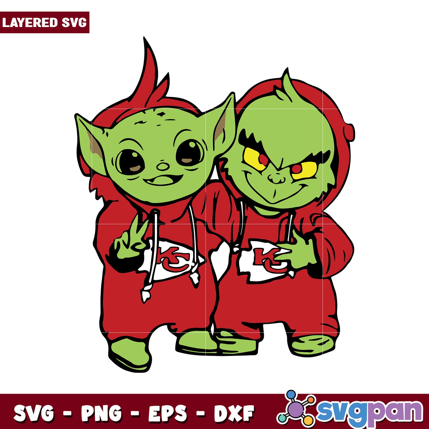 Cute Green Goblins in Red Hoodies, Perfect for SVG Projects