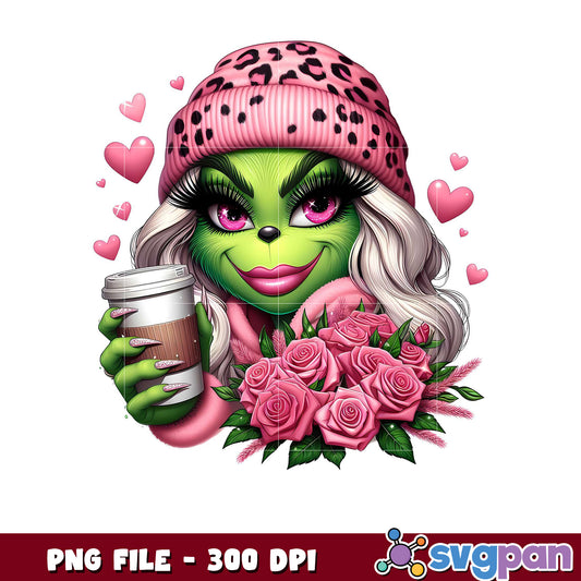 Cute Grinch graphic design, perfect for festive decor