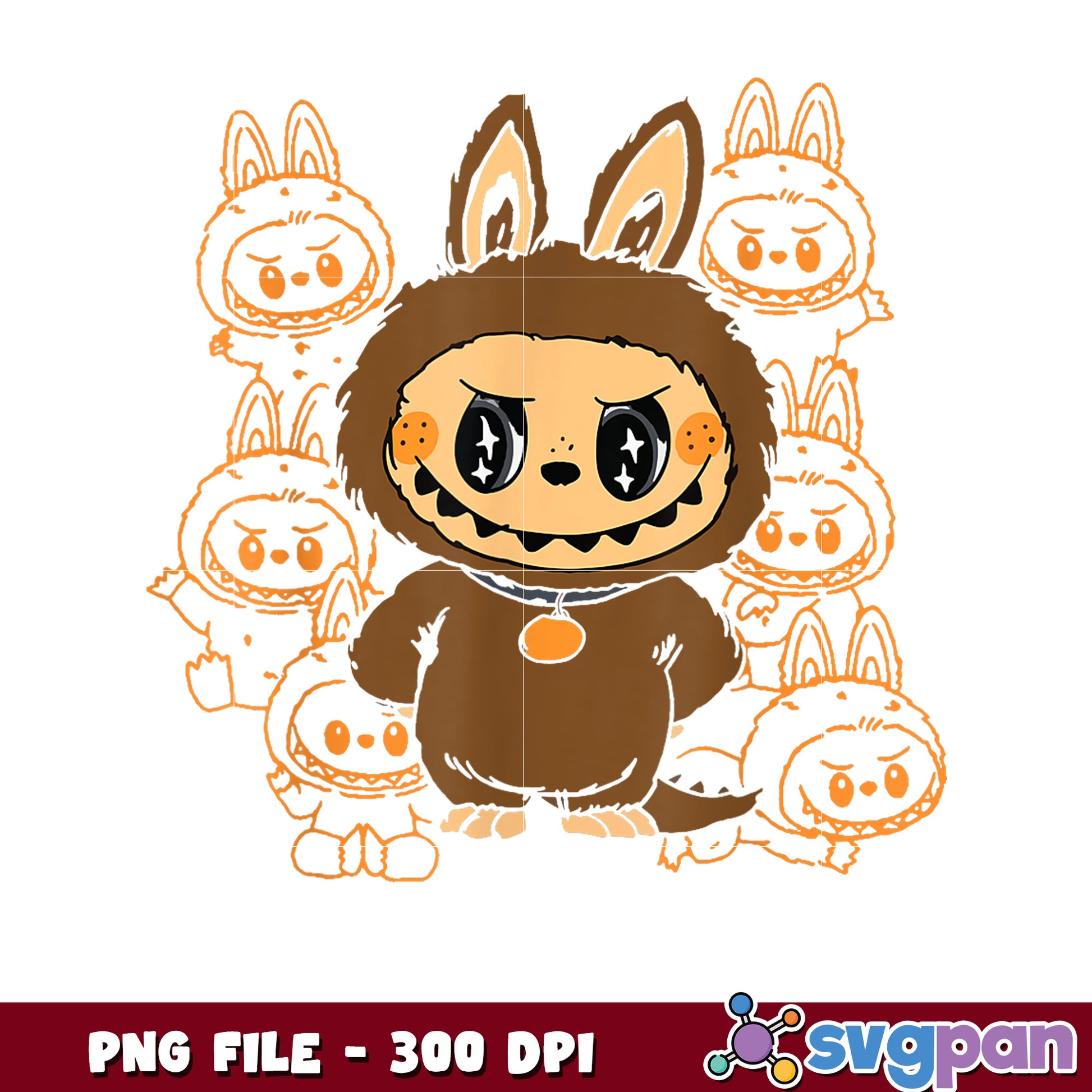 Cute Halloween Bunny Costume PNG 300 DPI