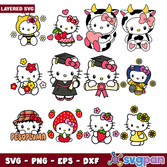 Cute Hello Kitty SVG Bundle for Creative Projects