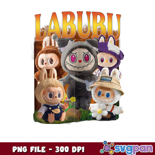 Cute Labubu Plush Toy Collection High Quality PNG Download